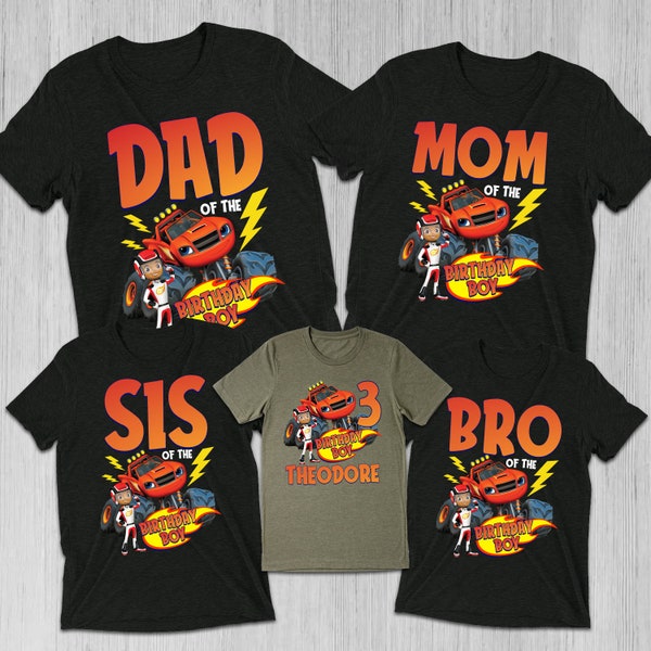 Blaze Birthday Shirt, Blaze Boy Blaze 3rd Shirt, Matching Blaze Shirt, Birthday Blaze and The Monster Machines Shirt