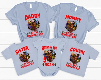 Five Nights At Freddy‘s Birthday Boy T-Shirt, Birthday Girl Matching T-Shirt, Birthday Family T-Shirt, Custom Matching Family T-Shirt