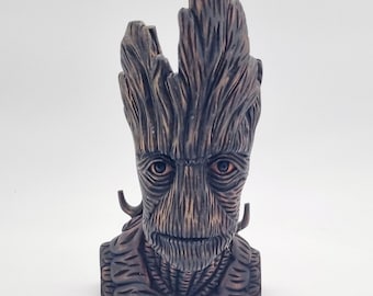 Groot. wooden carving figure. guardians of the galaxy. handmade
