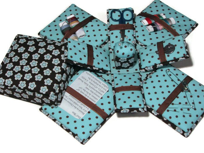 Etui Sewing Kit Needlework Box Lil flowers Etsy