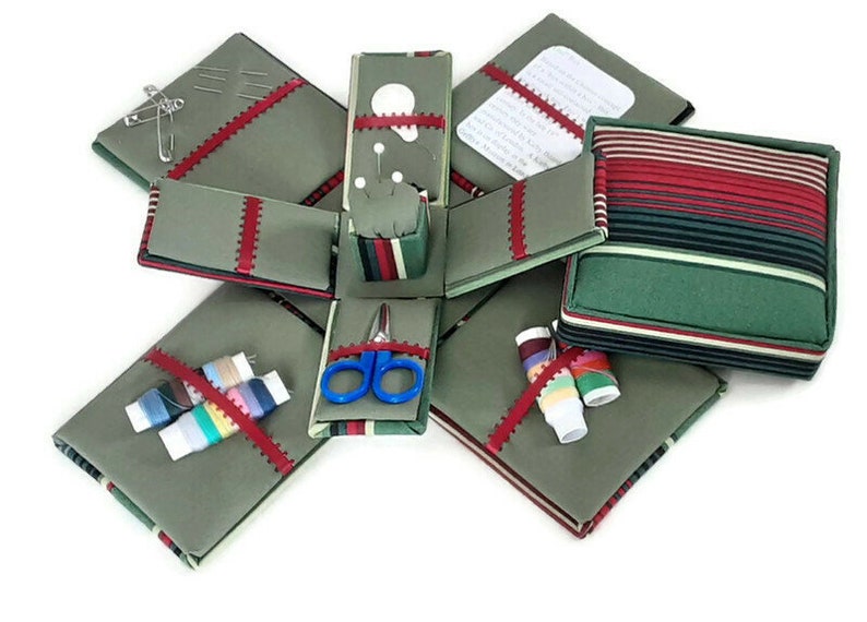 Etui Sewing Needlework Box Stripes Etui Sewing Needlework Box Stripes