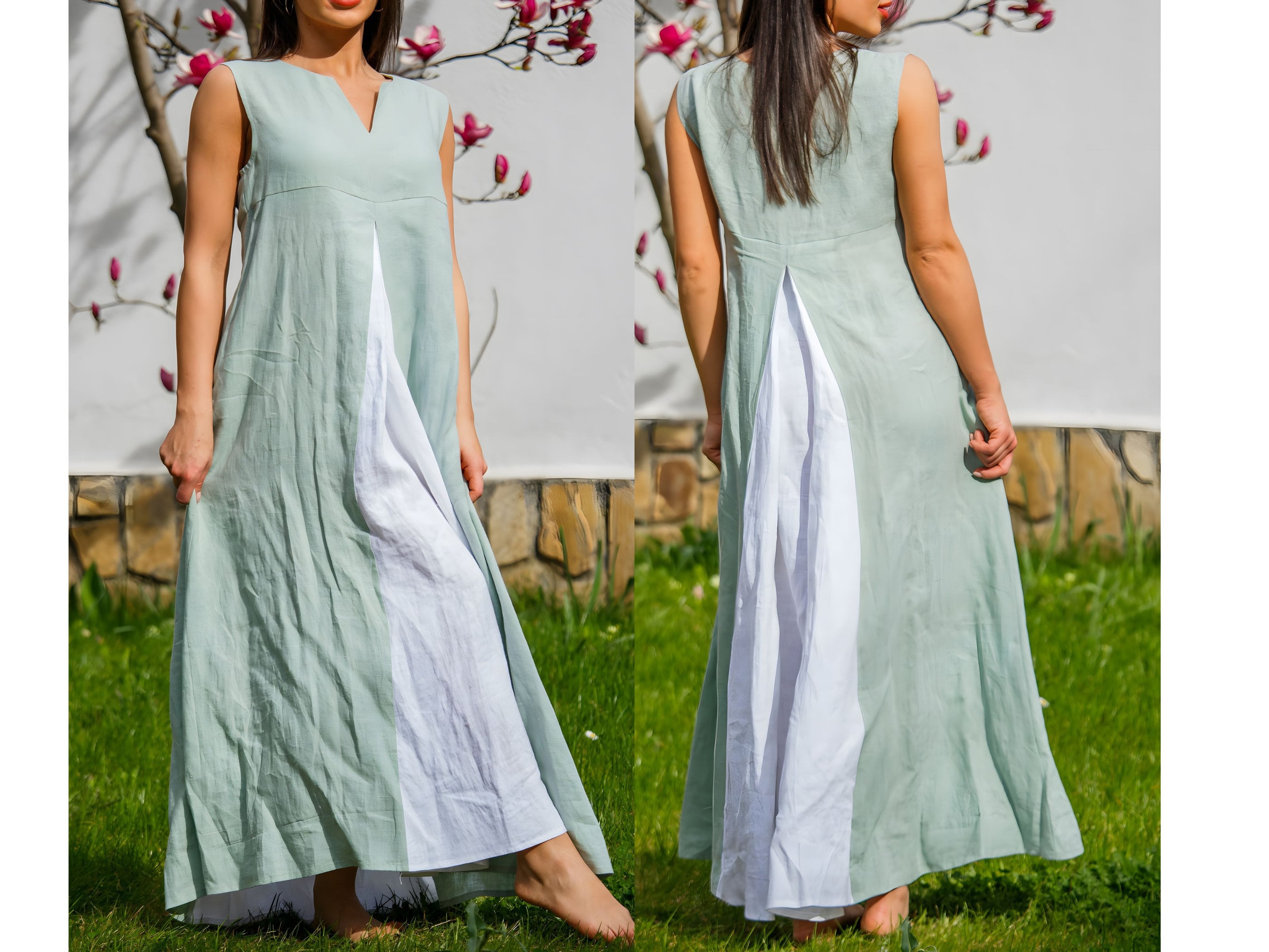 Eros Linen Summer Maxi Dress