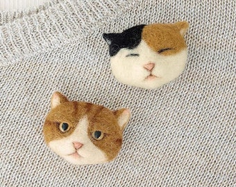 Grumpy Kitty Sleepy Cat Needle Felting Kit // japanese felting kit by hamanaka *japanese instructions*
