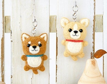 Shiba & Chihuahua Charakter Nadelfilz Kit // japanisches Filz Kit von hamanaka *englische Anleitung*