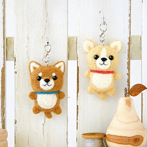 Shiba & Chihuahua Character Needle Felting Kit // japanese felting kit by hamanaka *english instructions*