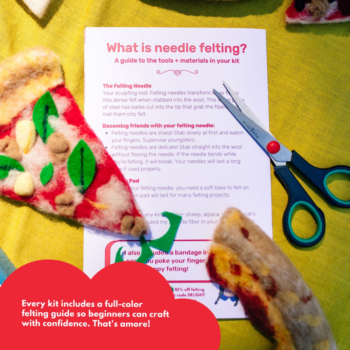 Pizza Felting Kit // DIY Fake Food Craft | Etsy