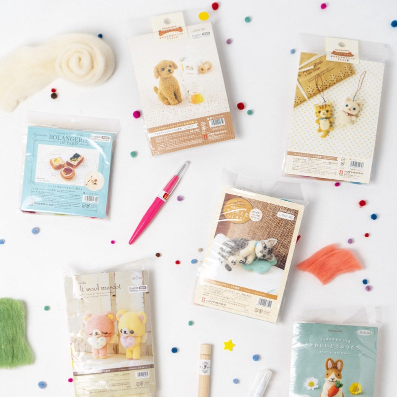 Sheep Duo Felting Kit // Japanese Felting Kit by Hamanaka Etsy