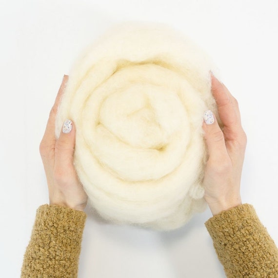 Core Wool for Needle Felting // 1/4 Pound // Wool Batting . Wool Batt 