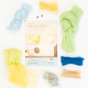 Budgie Parakeet Needle Felting Kit // japanese felting kit by hamanaka japanese instructions image 2