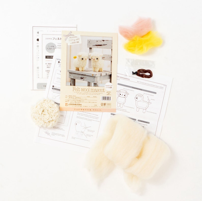 Sheep Duo Felting Kit // Japanese Felting Kit by Hamanaka Etsy