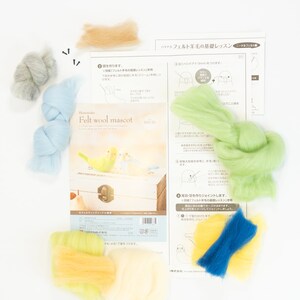 Budgie Parakeet Needle Felting Kit // japanese felting kit by hamanaka japanese instructions image 3