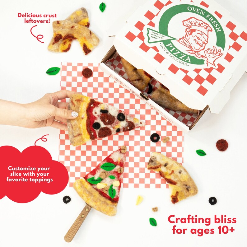 Pizza Felting Kit // DIY Fake Food Craft | Etsy