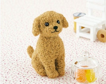 Kit da infeltrimento per cani barboncino (o scarabocchio!) // kit da infeltrimento giapponese di hamanaka *istruzioni in inglese*