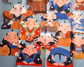 Hajime Okamoto furoshiki,  Japanese Fabric 50cm x 50 cm, japanese wall art, japanese decoration