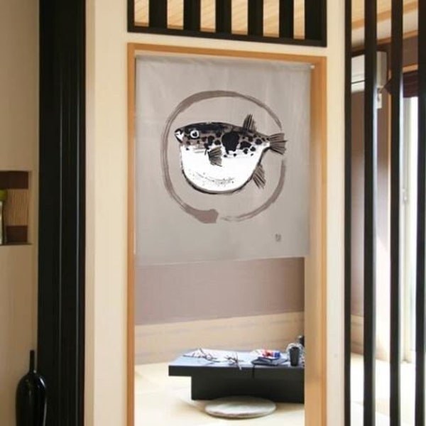 Rideau de porte japonais Noren | | Noren Fugu 85 x 90 cm