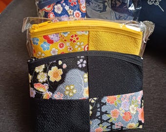 Bolsa japonesa Chirimen Yuzen