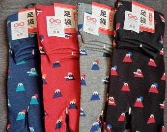 Calcetines Fuji San Tabi: calcetines japoneses de dos dedos, unisex, talla 34-39