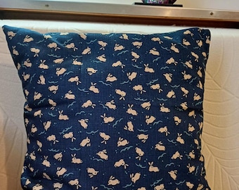 Funda de cojín de algodón con diseño de conejo japonés: Usagi Pillow