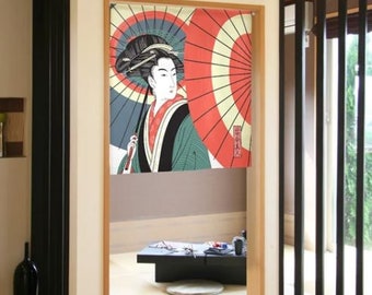 Japanese Noren Door Curtain | Noren Bijinga Umbrella 85 x 90 cm