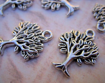 Tree of Life Pewter Charms - Quantity 6