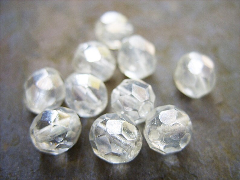 Crystal Luster Czech Crystal Beads 8MM B-4640 image 1