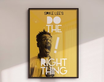 Plakat fizyczny Do The Right Thing, minimalistyczny plakat filmowy, klasyczny film Spike'a Lee, wydruk Spike'a Lee, A4, A3, A2, wydruk giclee