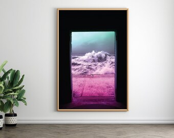 Sea Door Wall Art, wydruk cyfrowy, wydruk wielkoformatowy