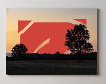 Abstrakcyjny wydruk artystyczny, wydruk cyfrowy, cyfrowa sztuka abstrakcyjna, abstrakcyjny krajobraz, surrealistyczny wydruk cyfrowy, kolaż cyfrowy, sztuka do druku