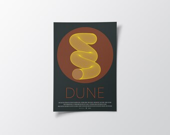 Plakat Dune, druk cyfrowy, plakat filmu alternatywnego Dune, plakat filmu Dune, Timothée Chalamet, Zendaya, Denis Villeneuve