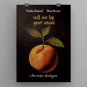 Call Me By Your Name poster, digital movie poster, printable poster, alternative movie poster