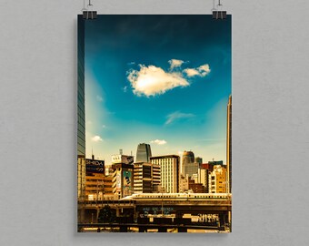 Druk Tokio Miasto, Druk Japonia Miasto, Wydruk fotograficzny, Wydruk fotograficzny w dużej skali, Sztuka ścienna, Plakat Tokio, Plakat podróżniczy, Wydruk giclee
