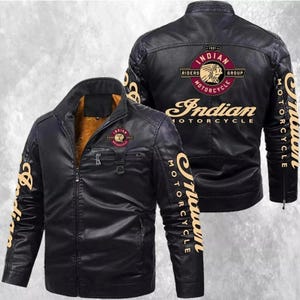 Indian motorcycle leather jacket - Etsy 日本