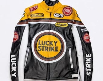 90年代のランニングレザージャケット、ラッキーストライクチーム
