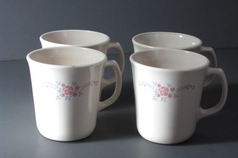 Corning Ware Corelle English Breakfast Cups Mugs 4 Quantity | Etsy
