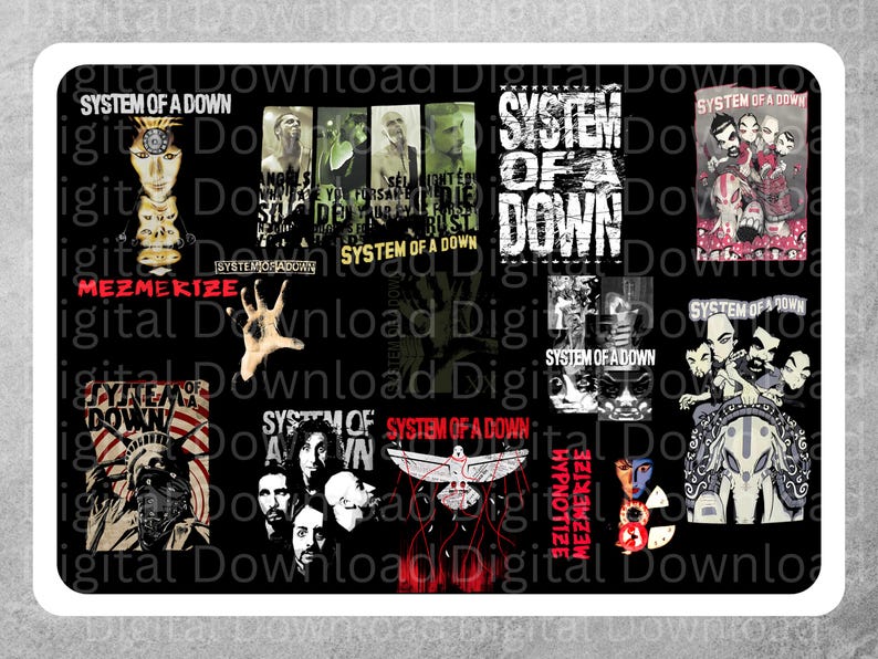 Mix 17 System of a Down Vintage, Design Digital Download, System of A
