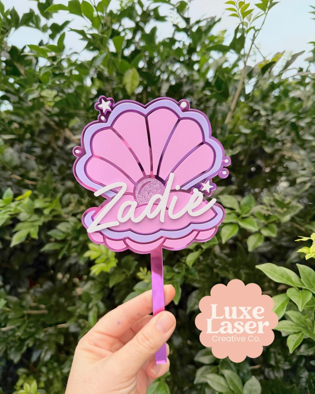 Mermaid Shell Topper, Mermaid Cake Decoration, Shell Cake Topper ...