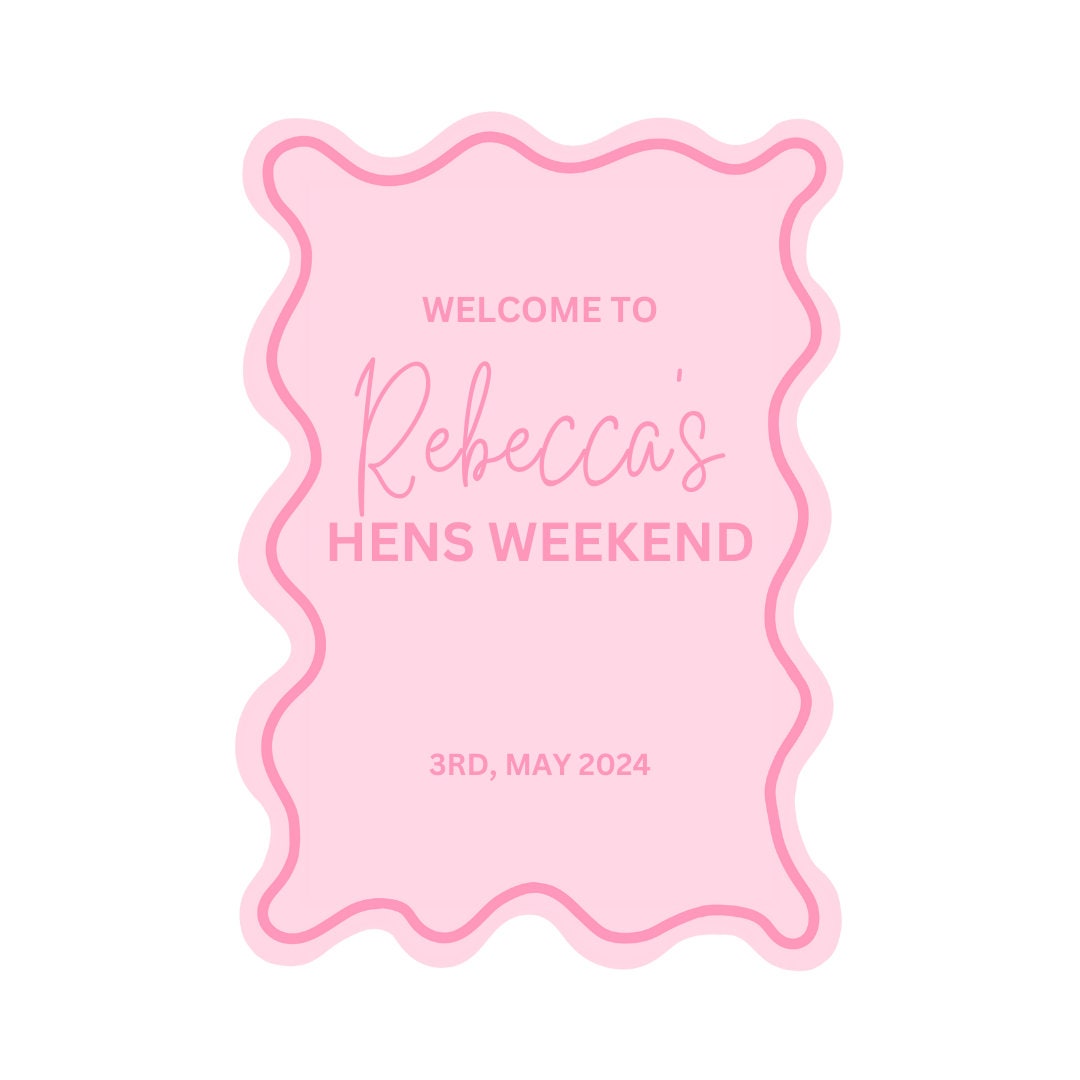 Wavy Bridal Shower Sign, Modern Wedding Sign, Wavy Event Sign, Bridal ...