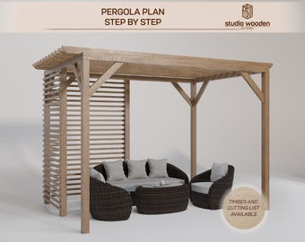 Garden Pergola Gazebo Building Plans - DIY Garden Pergola Plans | Step by Step PDF Guide