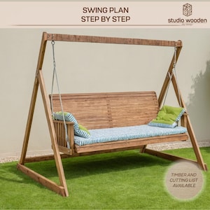 Garden Swing Building Plans - DIY Garden Pergola Plans | Step by Step PDF Guide