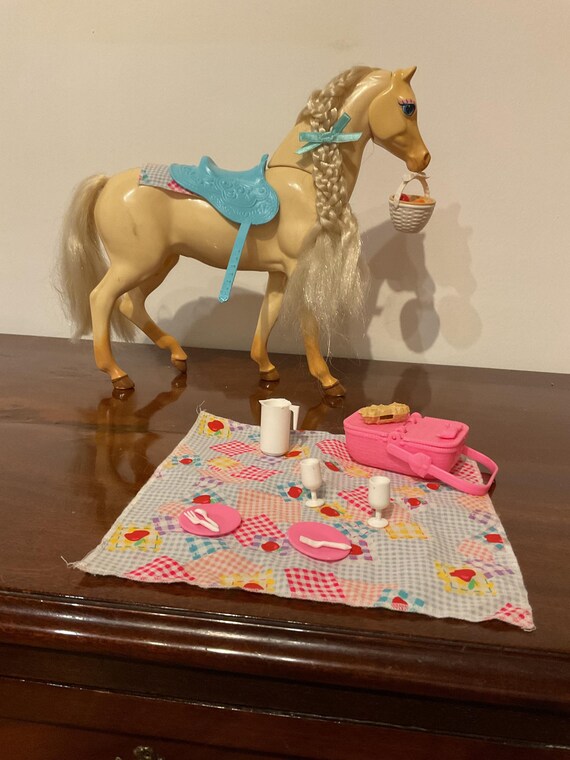 Barbie Nibbles Horse Used With Accessories Etsy Canada