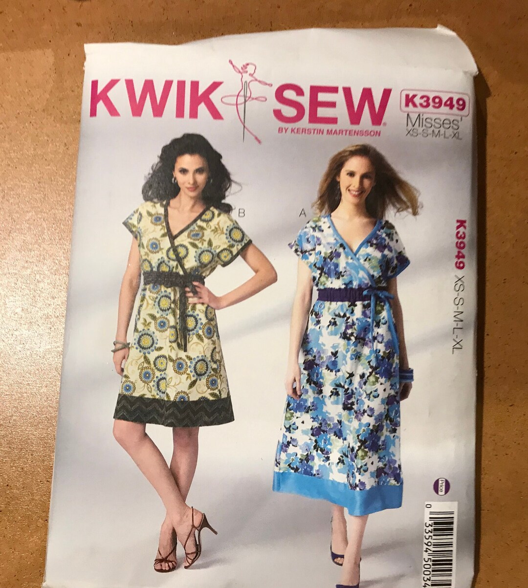 Over Dress Pattern Kwik Sew K3949 Pull-over Dress Pattern: Lapped Front, XS-XL - Etsy