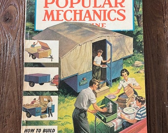 Popular Mechanics - trailer camping - Van Living Science and Mechanics midcentury magazine