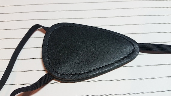 Black Leather Eye Patch Black Stitching Pirate Cosplay Costume