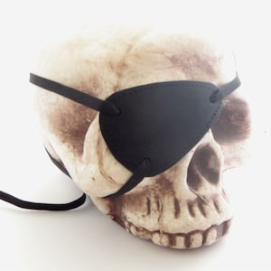 Black Leather Cosplay Costume Eye patch by Darkwear Clothing