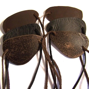 Unisex Leather Eye Patch Cosplay Costume eye patch - Choose Brown, Distressed, or Black - By Darkwear Clothing