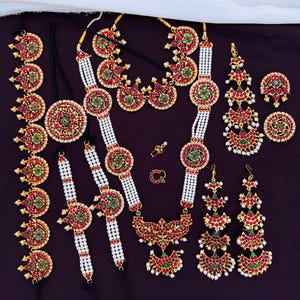 Bharatanatyam Kemp Stone bridel Jewelry set/Dance Jewelry/Natyam Jewellery/Classical Dance Jewelry