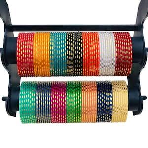 Brazaletes de vidrio: Juego de pintura opaca lisa para mujeres y niñas. Regalos para noches de chicas, bodas, mehndhi y Sangeet.