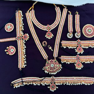 Bharatanatyam Kemp Stone bridel Jewelry set/Dance Jewelry/Natyam Jewellery/Classical Dance Jewelry