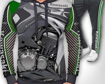 Kawasaki Z1000 Racing Team Hoodie und Hosen im Set