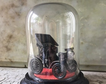 Model T Car in Glass Dome / Vintage